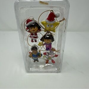 Dora The Explorer 2004 Christmas Ornaments Set of 6 Viacom New Sealed